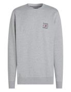 Hilfiger Stack Sweatshirt Grey Tommy Hilfiger