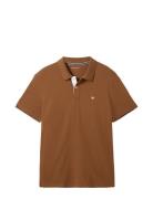 Basic Polo With Contrast Brown Tom Tailor