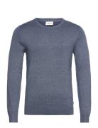 Melange Round Neck Knit Navy Lindbergh