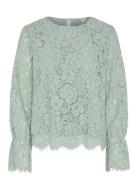 Yasperla Ls Lace Top S. Noos Green YAS