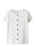 Nmfvemia Aop Ss Slim Top White Name It