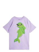 Dolphin Sp Ss Dress Purple Mini Rodini