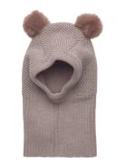 Balaclava Windstop W. Pompoms Beige Huttelihut