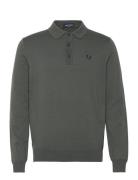 Classic Knitted Shirt Ls Green Fred Perry