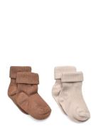 2 Pk Wool Rib Socks Ziggy Beige Wheat