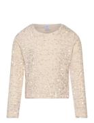 Top Velvet And Sequins Cream Lindex