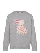 Sweater Knitted Animal Grey Lindex