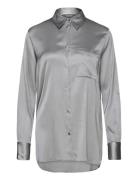 Mmlinda Satin Shirt Grey MOS MOSH