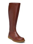 Booties - Flat - With Zipper Brown ANGULUS