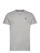 Uspa T-Shirt V-Neck Cem Men Grey U.S. Polo Assn.