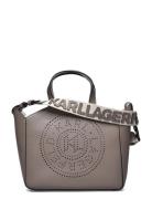 K/Circle Sm Tote Perforated Grey Karl Lagerfeld