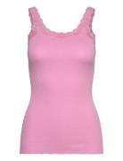 Rwbabette Silk Sl Deep Back Lace To Pink Rosemunde