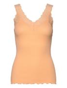Organic Top W/ Lace Orange Rosemunde