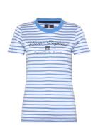 Layla Striped Reg Sj Vin W Tee Blue VINSON