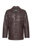 James Leather Jacket Brown Jofama