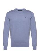 Cotton Silk Crew Blue Hackett London