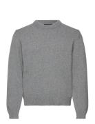 Crewneck Knit Cashmere Blend Grey HAN Kjøbenhavn