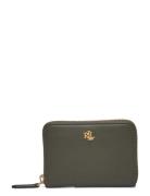 Leather Continental Wallet Khaki Lauren Ralph Lauren