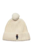 Polo Bear Rib Pom-Pom Beanie Hat Cream Polo Ralph Lauren