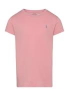 Cotton Jersey Crewneck Tee Pink Ralph Lauren Kids