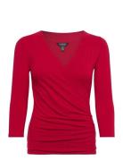 Rayon Spandex Jrsy-3\4-Knt Red Lauren Ralph Lauren