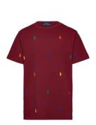 Polo Pony Cotton Mesh Tee Burgundy Ralph Lauren Kids