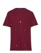 Polo Pony Cotton Mesh Tee Burgundy Ralph Lauren Kids