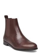 Brylee Burnished Leather Bootie Brown Lauren Ralph Lauren