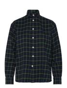 Relaxed Fit Plaid Cotton Shirt Navy Polo Ralph Lauren