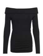 Cotton-Blend Off-The-Shoulder Top Black Lauren Ralph Lauren