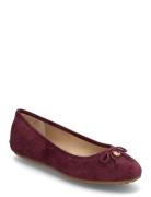 Jayna Suede Driver Flat Burgundy Lauren Ralph Lauren