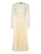 Sweater-Bodice Long-Sleeve Dress Cream Polo Ralph Lauren