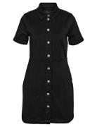 Nmnisa S/S Slim Denim Dress Vi526Bl Noos Black NOISY MAY