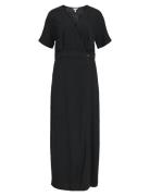 Objsanne S/S Re Ankle Dress Div Black Object