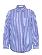 Combined Striped Shirt Blue Mango