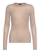 Long-Sleeved Wool-Blend T-Shirt Beige Mango