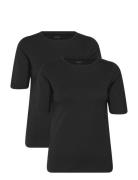 2-Pack Women Bamboo Shortsleeved T-Shirt Slim Fit Black URBAN QUEST