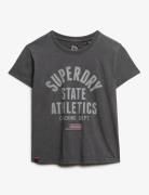 Ath Graphic Fitted Tee Grey Superdry