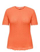 Carsaga Life Ss O-Neck Knt Orange ONLY Carmakoma