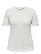 Carsaga Life Ss O-Neck Knt White ONLY Carmakoma