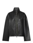 Bonded Leather Jacket Black REMAIN Birger Christensen