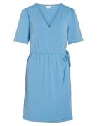 Vinayeli S/S Short Wrap Dress - Noos Blue Vila