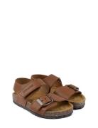 Bio? Velcro Sandal Brown Pom Pom