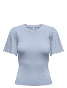 Onlanjelica Ss Detail O-Neck Knt Blue ONLY