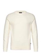 M Cotton Structure Sweater White J. Lindeberg