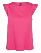 Vmemily Sl Gathering Top Jrs Noos Pink Vero Moda