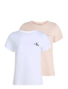 2-Pack Monologo Slim Tee White Calvin Klein Jeans