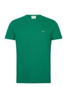 Slim Pique Ss T-Shirt Green GANT