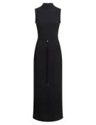 Crinkle Jersey Ankle Dress Black Calvin Klein