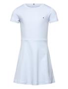 Essential Skater Dress Ss Blue Tommy Hilfiger